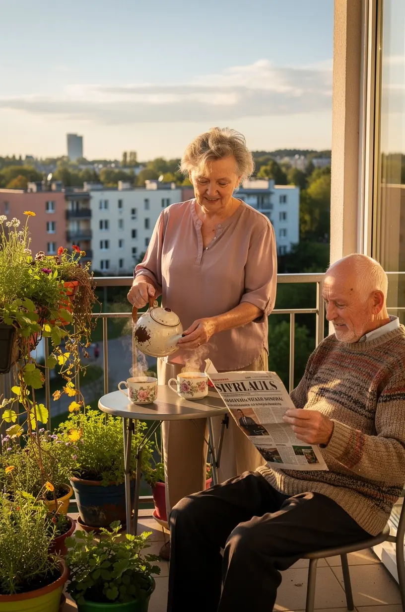 Atpalaiduojanti arbatos ritualo scena su užrašų knygele ir žvakėmis.